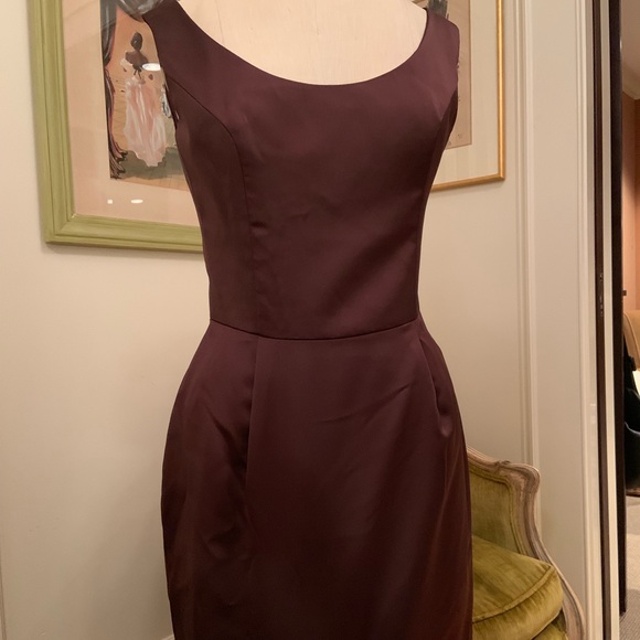 Chocolate evening coat and dress - Picture 6 of 8